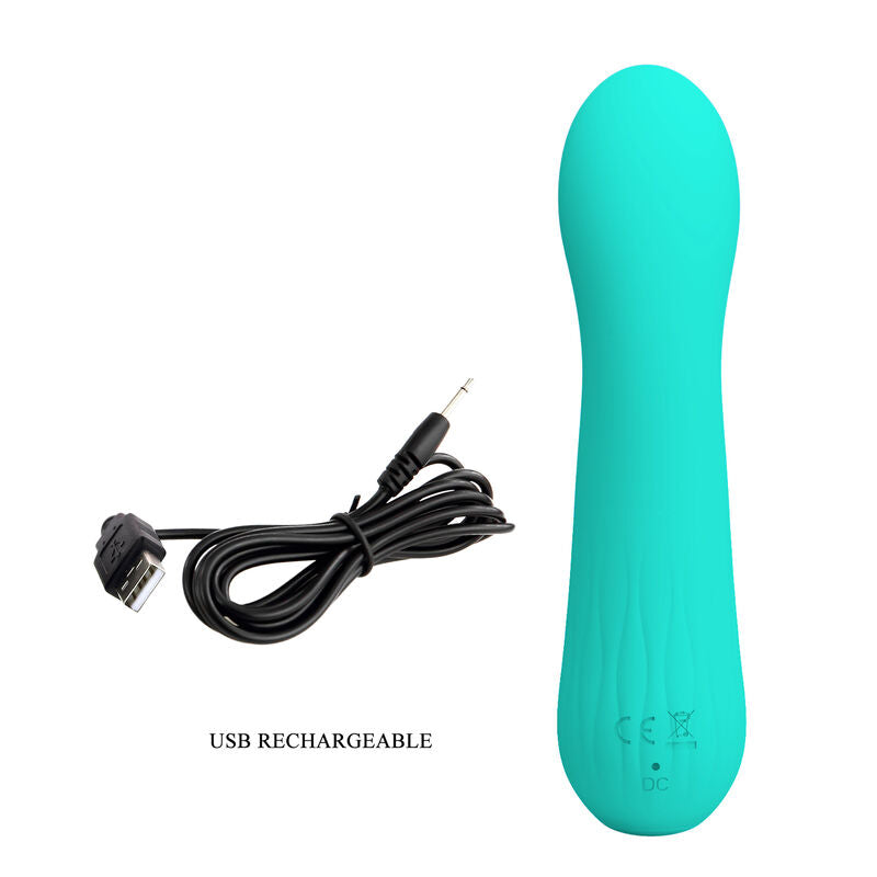 PRETTY LOVE - FAUN RECHARGEABLE VIBRATOR AQUA GREEN - 8