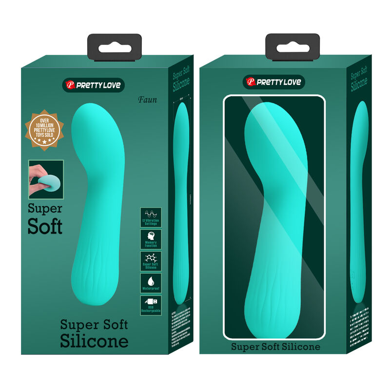 PRETTY LOVE - FAUN RECHARGEABLE VIBRATOR AQUA GREEN - 9