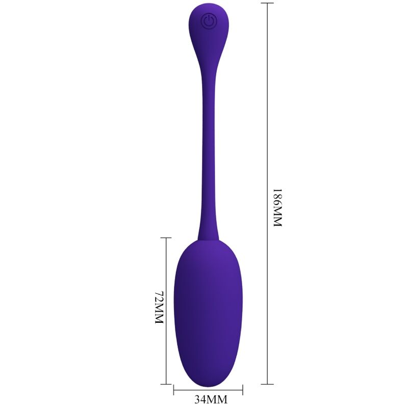PRETTY LOVE - KNUCKER PURPLE RECHARGEABLE VIBRATING EGG - 9