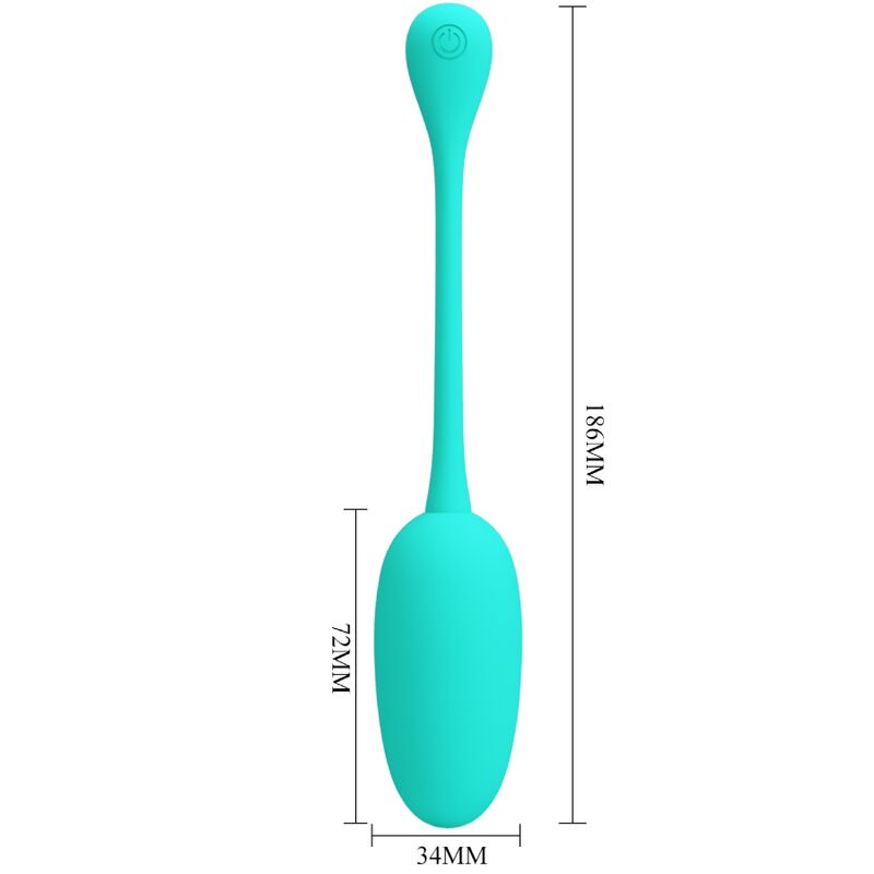 PRETTY LOVE - KNUCKER WATER GREEN RECHARGEABLE VIBRATING EGG - 8