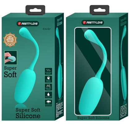 PRETTY LOVE - KNUCKER WATER GREEN RECHARGEABLE VIBRATING EGG - 2