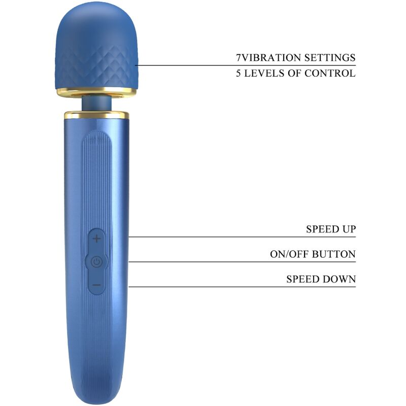 PRETTY LOVE - MASSAGER 7 VIBRATION MODES BLUE - 1