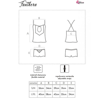 LIVCO CORSETTI FASHION - FANTHERA LC 90561 SHIRT + SHORTS BLUE - S/M - 12