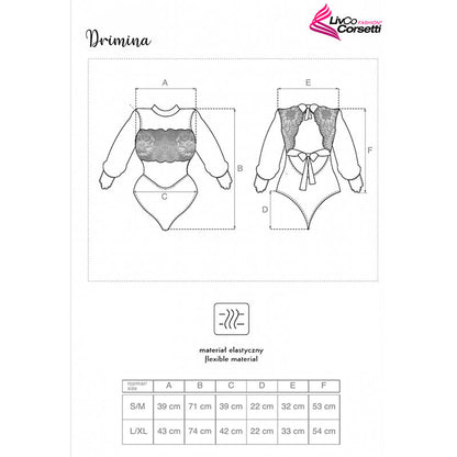 LIVCO CORSETTI FASHION - DRIMINA LC90690 BODY BLUE NAVY S/M