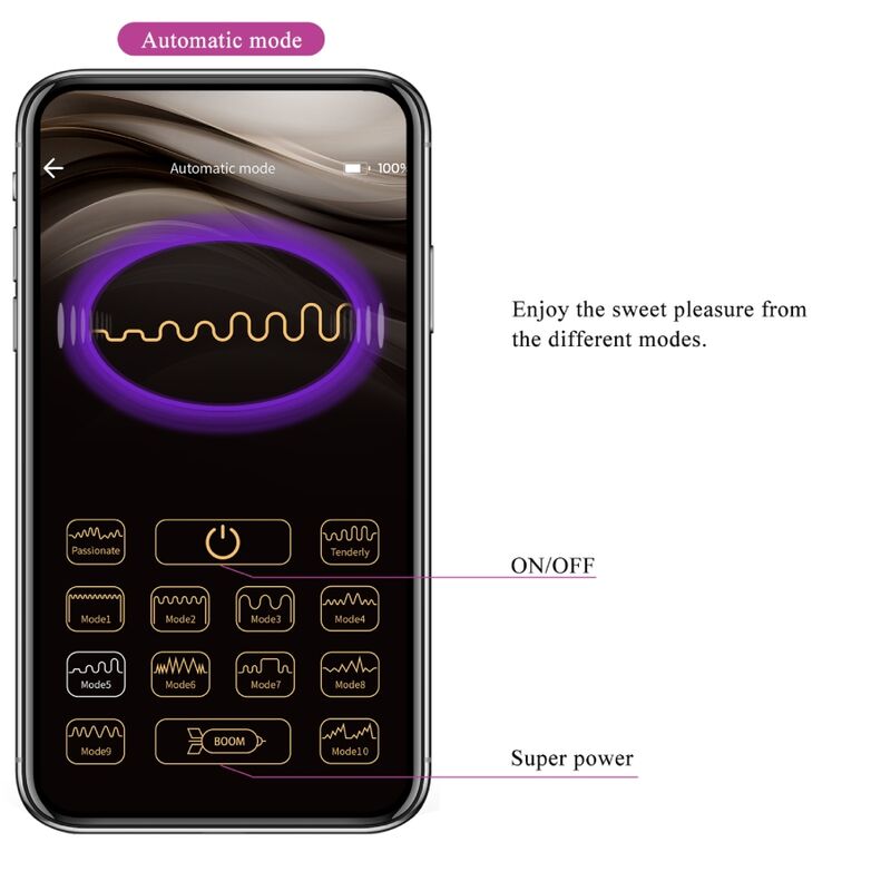 PRETTY LOVE - APP JAYLEEN VIBRATOR REMOTE CONTROL PURPLE