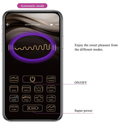PRETTY LOVE - JAYLEEN VIBRATOR APP REMOTE CONTROL PURPLE - 3