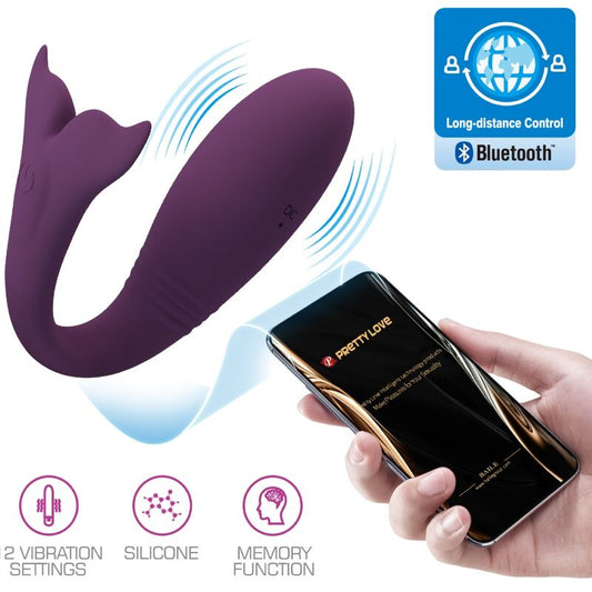 PRETTY LOVE - JAYLEEN VIBRATOR APP REMOTE CONTROL PURPLE - 1