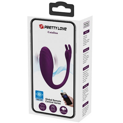PRETTY LOVE - CATALINA VIBRATOR APP REMOTE PURPLE