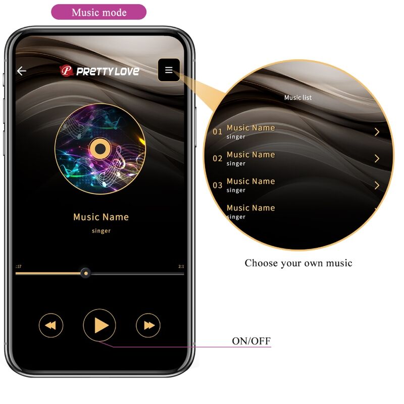 PRETTY LOVE - CATALINA VIBRATOR APP REMOTE PURPLE