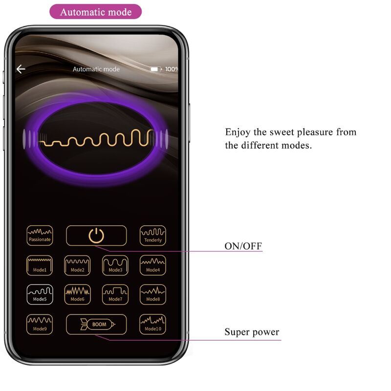 PRETTY LOVE - CATALINA VIBRATOR APP REMOTE CONTROL PURPLE - 5