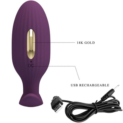 PRETTY LOVE - JEFFERSON APP CONTROLLED ANAL PLUG PURPLE - 15