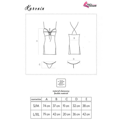 LIVCO CORSETTI FASHION - KARONIN LC 90628 SHIRT + BLACK PANTY