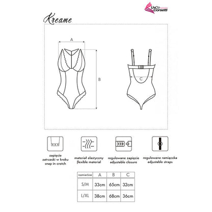 LIVCO CORSETTI FASHION - KREAME LC 90546 BODY BLACK - L/XL - 6