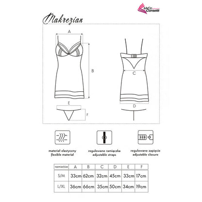 LIVCO CORSETTI FASHION - MAKREZIAN LC 90545 SHIRT + PANTY BLACK - L/XL - 6