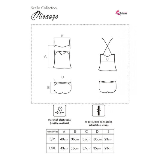 LIVCO CORSETTI FASHION - MIRAAZE LC 90567 SHIRT + SHORTS BLACK - 1