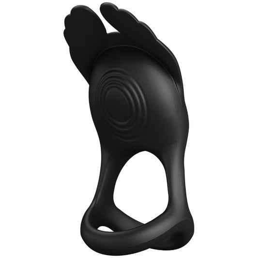 PRETTY LOVE - SILAS VIBRANT PENIS RING 7 VIBRATIONS BLACK SILICONE - 1