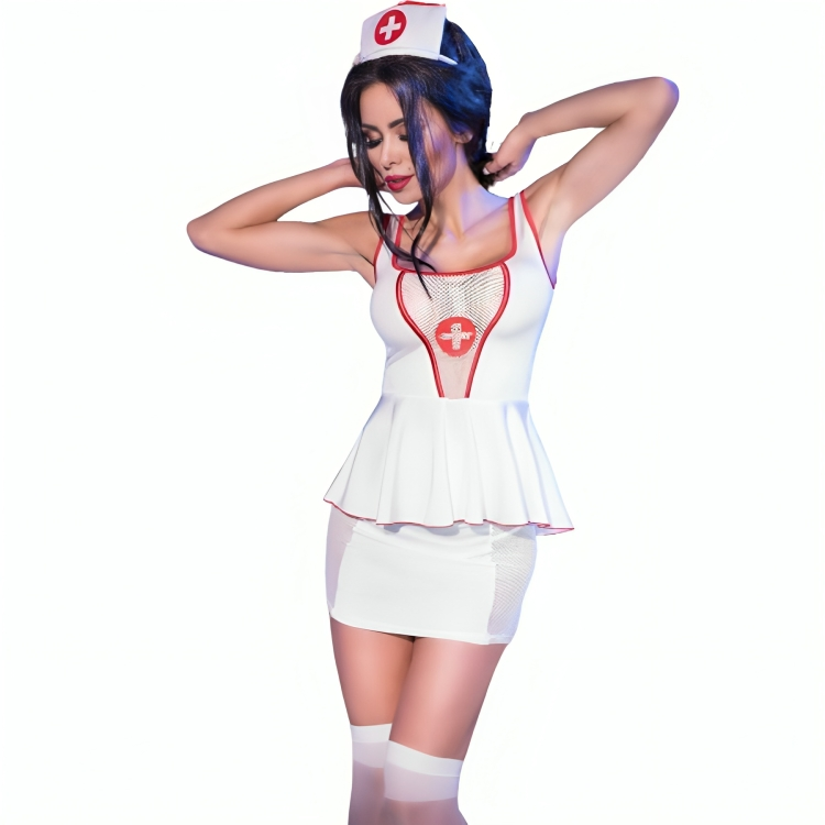 CHILIROSE - CR 4160 COSTUME NURSE TOP & SKIRT L/XL - S/M - 4