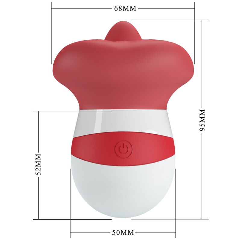 PRETTY LOVE - MINA TONGUE STIMULATOR LIGHT RED - 8