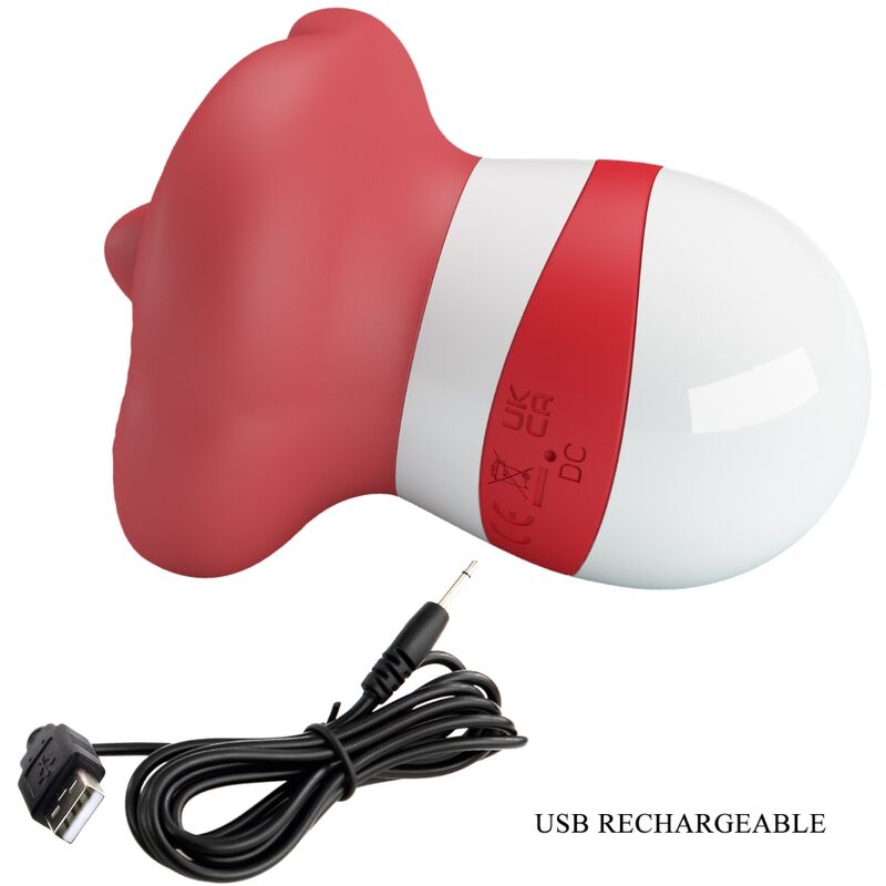 PRETTY LOVE - MINA TONGUE STIMULATOR LIGHT RED - 4
