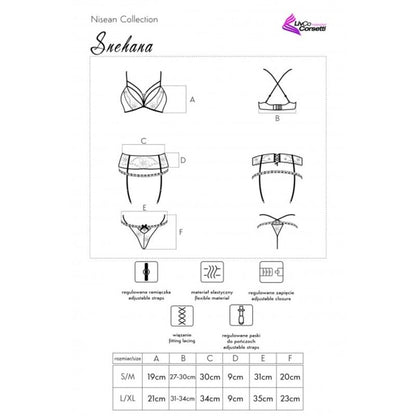 LIVCO CORSETTI FASHION - SNEHANA LC 90443 BRA + GARTER BELT + PANTY BLACK - L/XL - 8