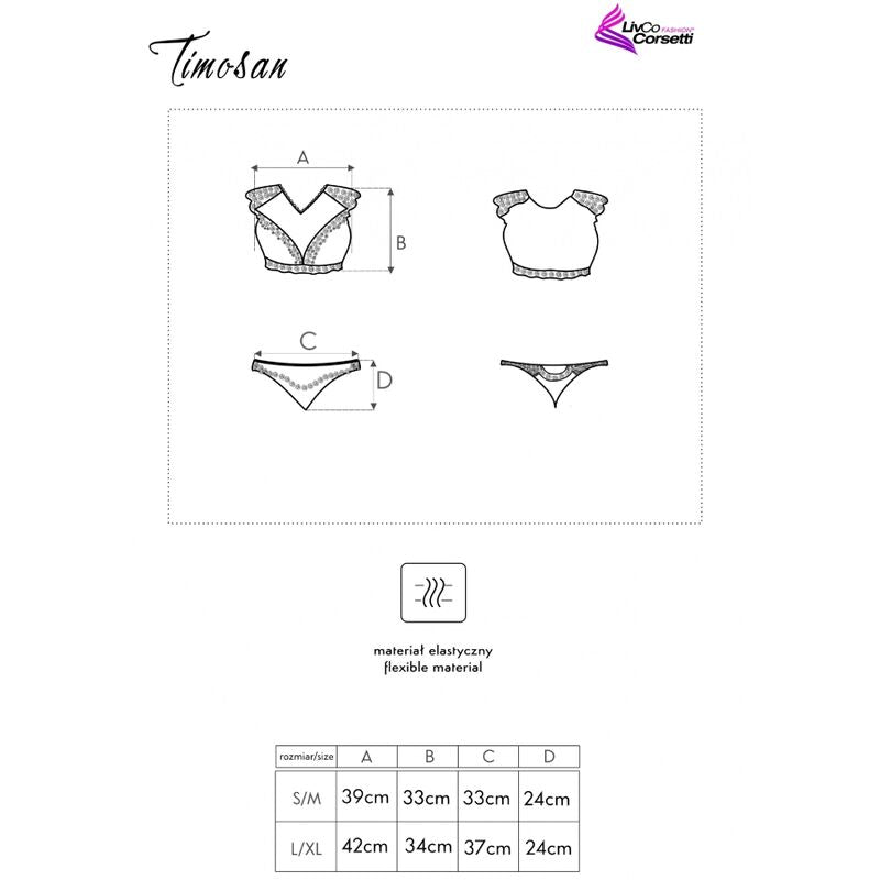 LIVCO CORSETTI FASHION - TIMOSAN LC 90631 BRA + PANTY BLACK - 4
