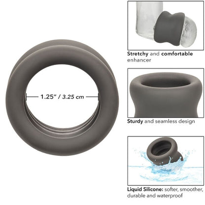 CALEXOTICS - ALPHA SCROTUM STRETCHING RING BLACK - 10