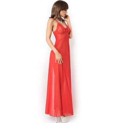CHILIROSE - CR 3883 BABYDOLL LONG BLACK L/XL - S/M / RED - 5