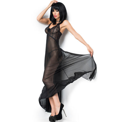 CHILIROSE - CR 3883 BABYDOLL LONG BLACK L/XL - S/M / BLACK - 11
