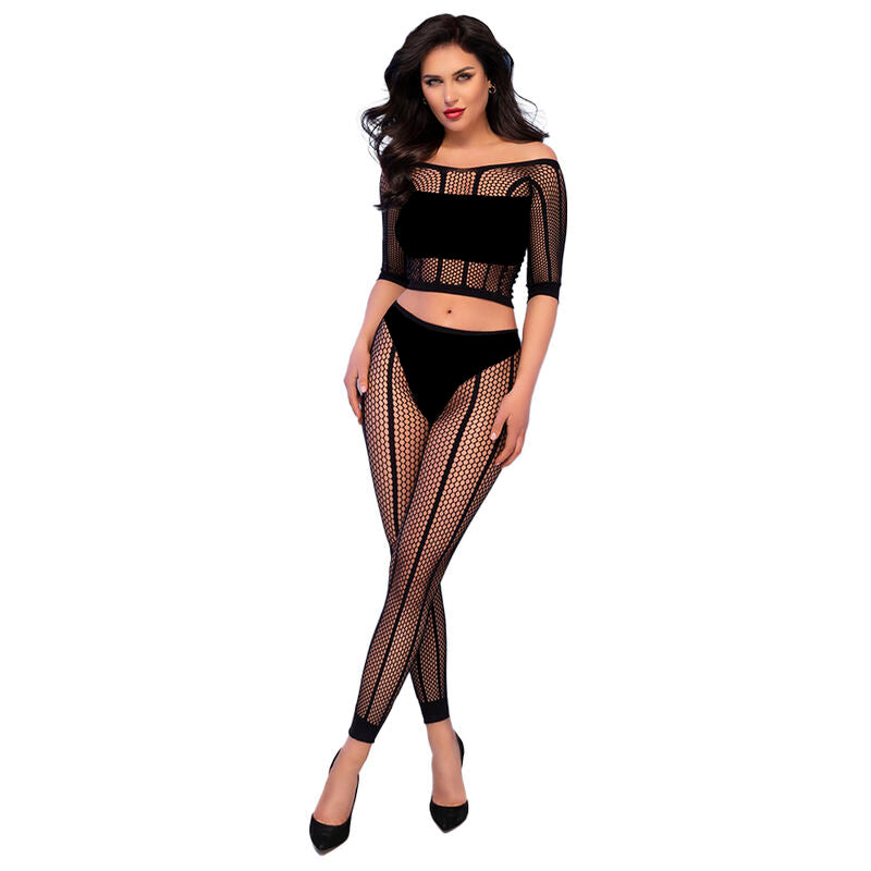 CHILIROSE - CR 4647 TOP & LEGGINS BLACK S/M - 3
