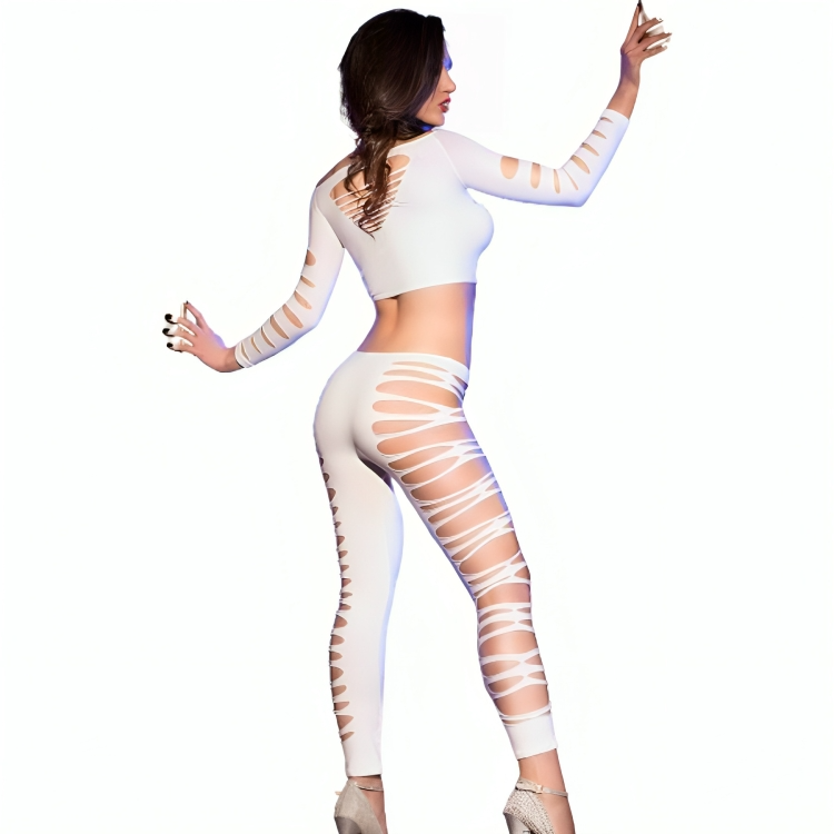 CHILIROSE - CR 3654 TOP & LEGGINS PINK S/M - 2