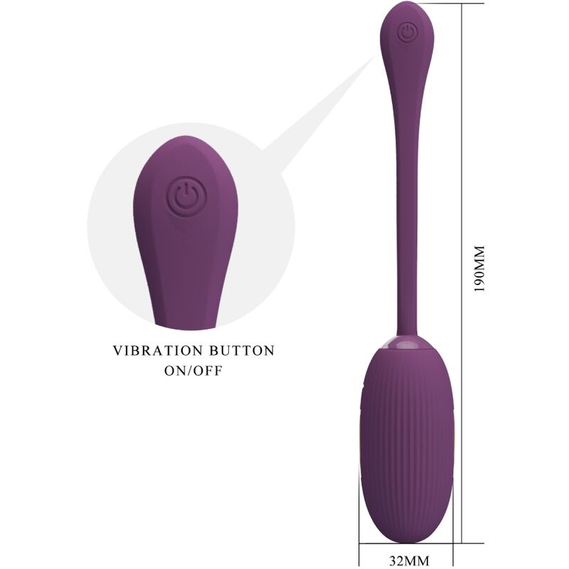 PRETTY LOVE - DOREEN PURPLE RECHARGEABLE VIBRATING EGG - 4