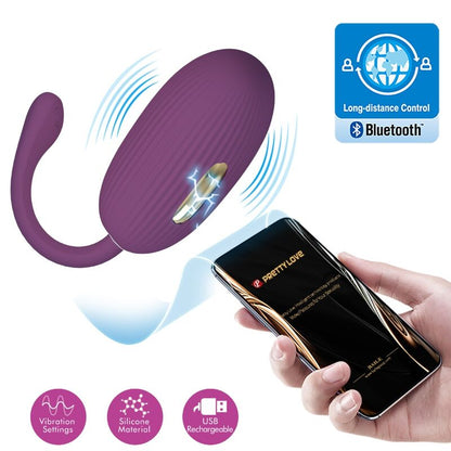 PRETTY LOVE - DOREEN PURPLE RECHARGEABLE VIBRATING EGG - 14