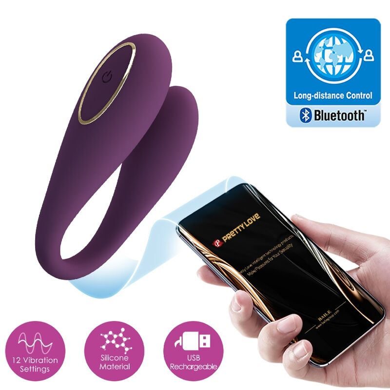 PRETTY LOVE - AUGUST REMOTE GLOBAL DOUBLE PLEASURE VIBRATOR - 17