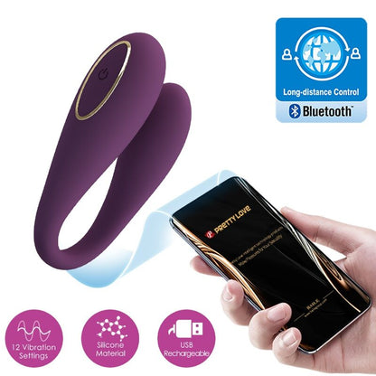PRETTY LOVE - AUGUST REMOTE GLOBAL DOUBLE PLEASURE VIBRATOR - 17