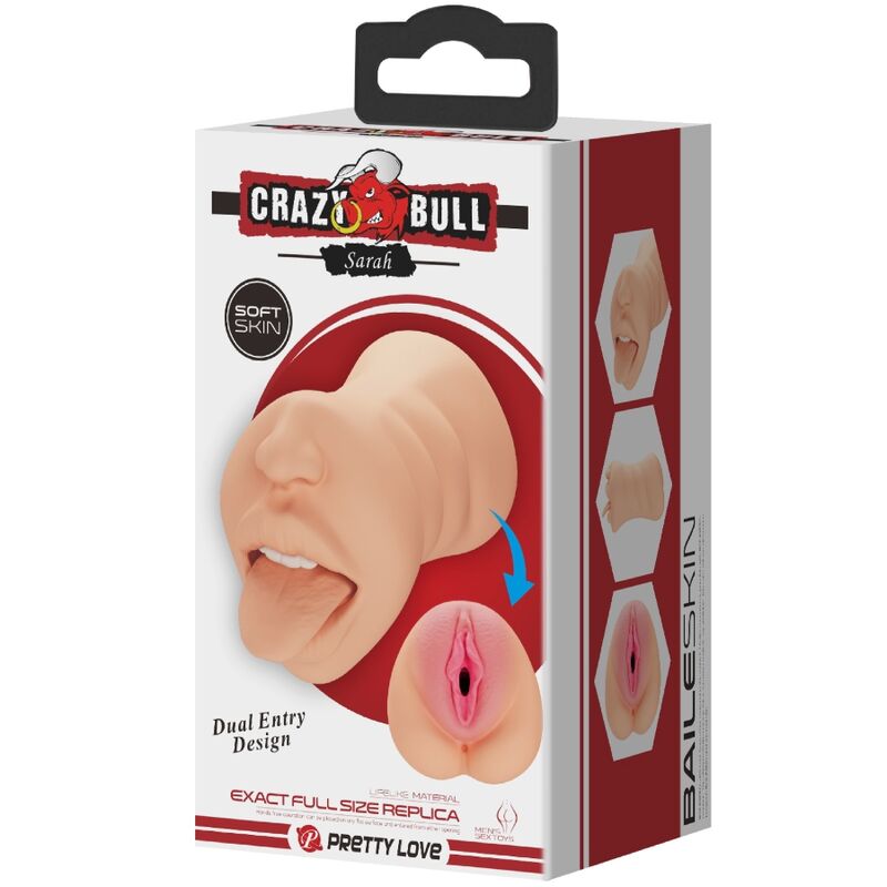 CRAZY BULL - SARAH-SHAPED MASTUBADOR DOUBLE ENTRY VAGINA