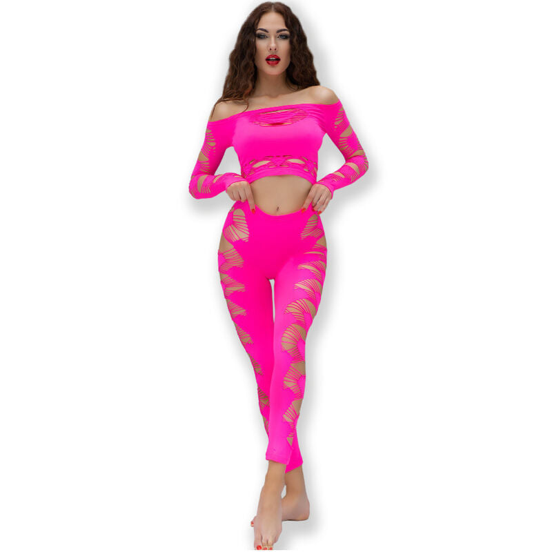 CHILIROSE - CR 4632 TOP & PANT FUCHSIA S/L - 2