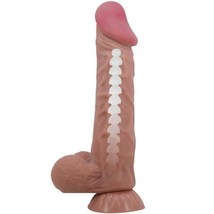 PRETTY LOVE - SLIDING SKIN SERIES REALISTIC DILDO WITH SLIDING SKIN SUCTION CUP BROWN 24 CM - 5