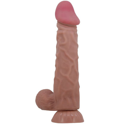 PRETTY LOVE - SLIDING SKIN SERIES REALISTIC DILDO WITH SLIDING SKIN SUCTION CUP BROWN 24 CM - 6