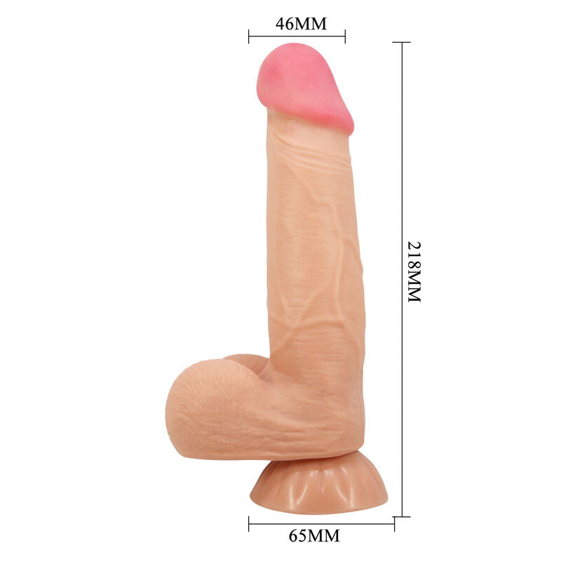 PRETTY LOVE - SLIDING SKIN SERIES REALISTIC DILDO WITH SLIDING SKIN SUCTION CUP 21.8 CM - 3