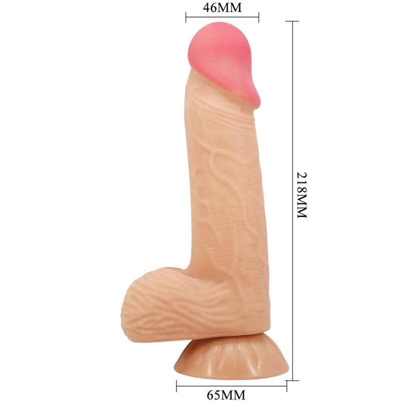 PRETTY LOVE - SLIDING SKIN SERIES REALISTIC DILDO WITH SLIDING SKIN SUCTION CUP 20.6 CM - 2