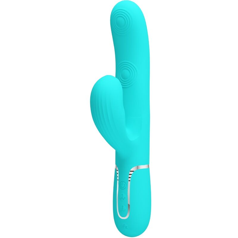 PRETTY LOVE - PERLITA MULTIFUNCTION 3 IN 1 G-SPOT VIBRATOR AQUA GREEN - 11