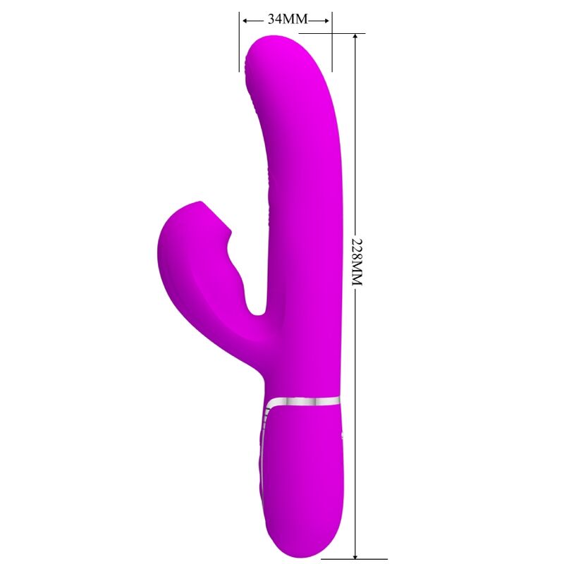 PRETTY LOVE - MULTIFUNCTIONAL VIBRATOR PERLITA 3 IN 1 G-SPOT PURPLE