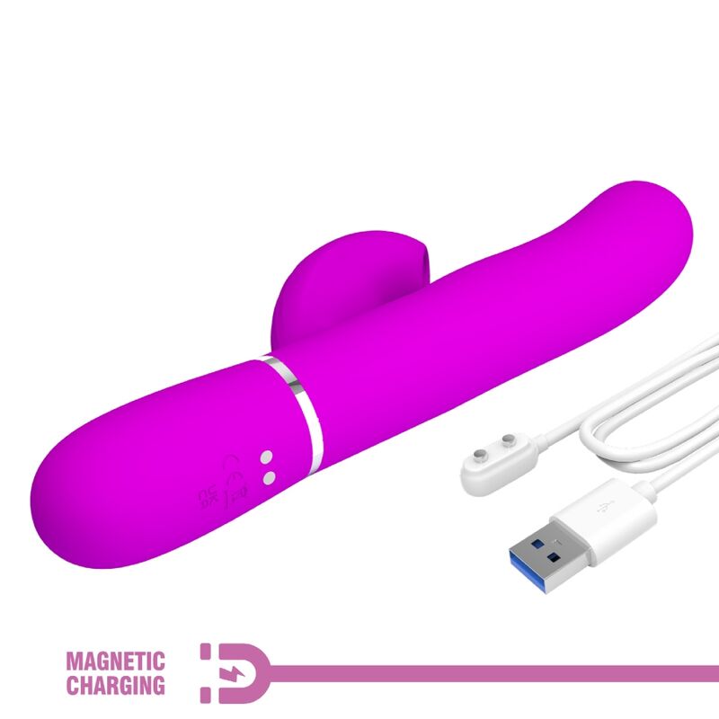 PRETTY LOVE - MULTIFUNCTIONAL VIBRATOR PERLITA 3 IN 1 G-SPOT PURPLE