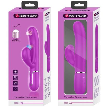 PRETTY LOVE - MULTIFUNCTIONAL VIBRATOR PERLITA 3 IN 1 G-SPOT PURPLE