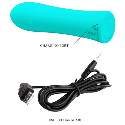 PRETTY LOVE - ALFREDA SUPER POWER VIBRATOR AQUA GREEN - 3