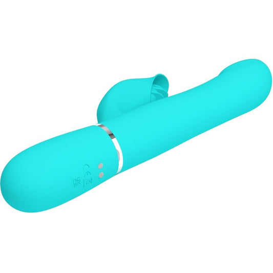 PRETTY LOVE - VIBRATEUR LAPIN PERLES VERT AQUA