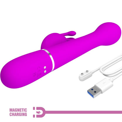PRETTY LOVE - DEJON RABBIT 3 IN 1 PURPLE MULTIFUNCTIONAL VIBRATOR