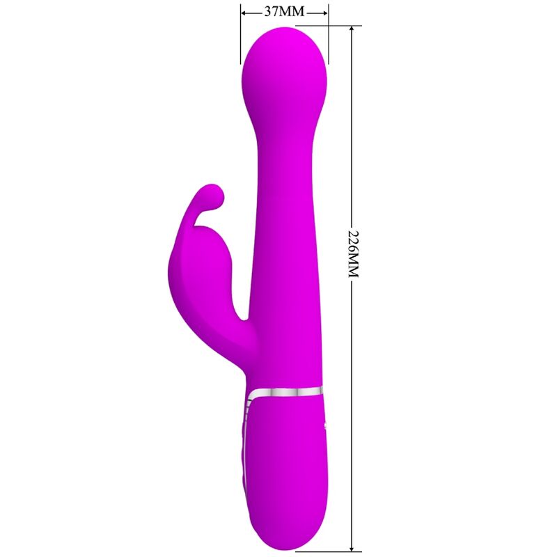 PRETTY LOVE - DEJON RABBIT 3 IN 1 PURPLE MULTIFUNCTIONAL VIBRATOR