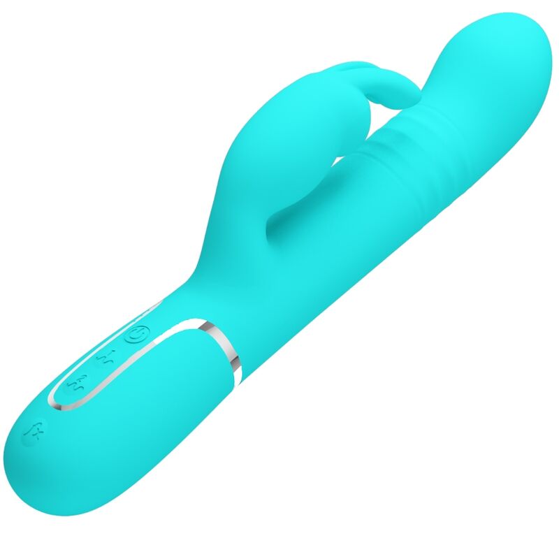 PRETTY LOVE - COALE RABBIT VIBRATOR PEARLS AQUA GREEN - 4