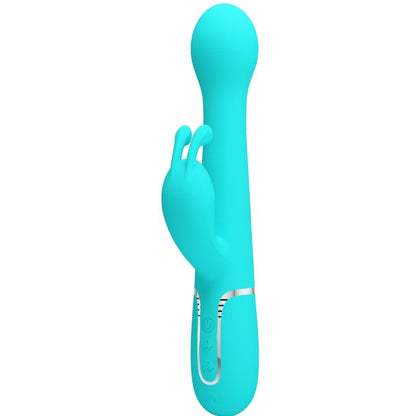 PRETTY LOVE - DEJON RABBIT VIBRATOR 3 IN 1 MULTIFUNCTION AQUA GREEN - 11